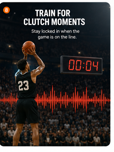 Train for clutch moments — a shooter under the lights with the shot clock at 00:04. Stay locked in when the game is on the line.